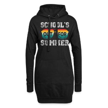 Retro Last Day Of School Schools Out For Summer - Sweat-shirt à capuche long Femme - noir - Devant
