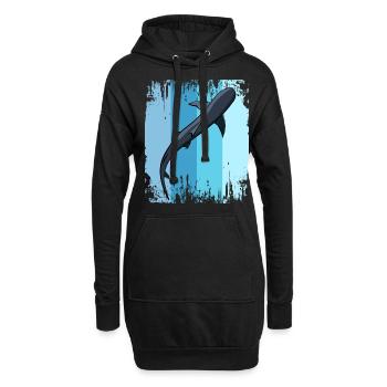 Walhai Hai - Hoodie-Kleid - Schwarz - Vorne