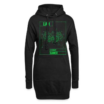 Liam Name Geschenk Personalisiert Legendärer - Hoodie-Kleid - Schwarz - Vorne