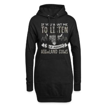 Les highlands écossais | Highland Cow Cadeau - Sweat-shirt à capuche long Femme - noir - Devant