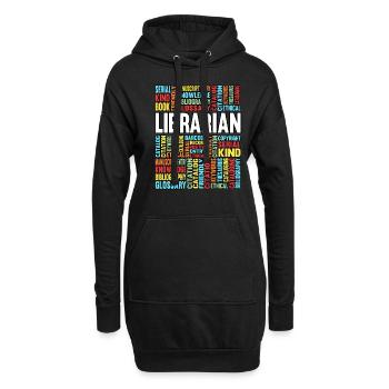 Bibliothèque livre e-book Thriller écrivain - Sweat-shirt à capuche long Femme - noir - Devant