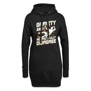 Lustiges Bouldern Sport Boulderer Geschenk - Hoodie-Kleid - Schwarz - Vorne