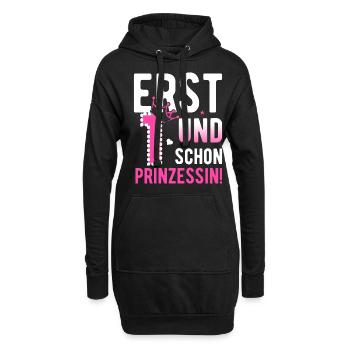 1. Geburtstag Mädchen 1 Jahre Prinzessin Party - Hoodie-Kleid - Schwarz - Vorne