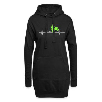 Heartbeat Quad ATV Offroad Motorsport Quad Driver - Sweat-shirt à capuche long Femme - noir - Devant