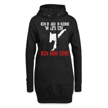 Karate Kampfsport Kampfkunst Kämpfer Geschenk - Hoodie-Kleid - Schwarz - Vorne