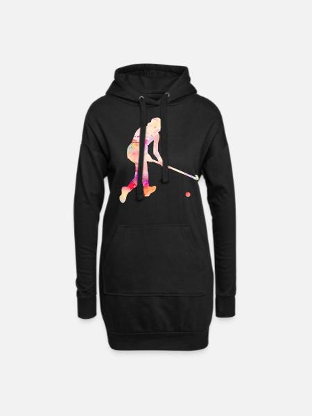 Feldhockey Hockey Spielerin Mannschaft Geschenk - Hoodie-Kleid - Schwarz