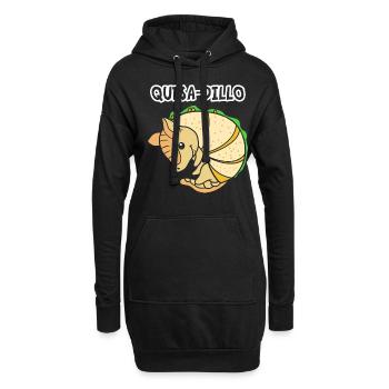 Gürteltier Quesadilla Taco - Hoodie-Kleid - Schwarz - Vorne
