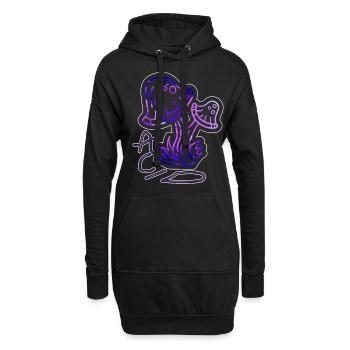 Acid Rave Techno Festival EDM Shuffle Goa - Hoodie-Kleid - Schwarz - Vorne