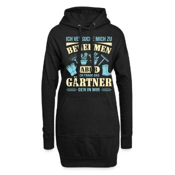 Gartenbau Gärtner Garten Gartenarbeit Sprüche - Hoodie-Kleid - Schwarz - Vorne