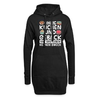 Bäcker Backen Konditor - Hoodie-Kleid - Schwarz - Vorne