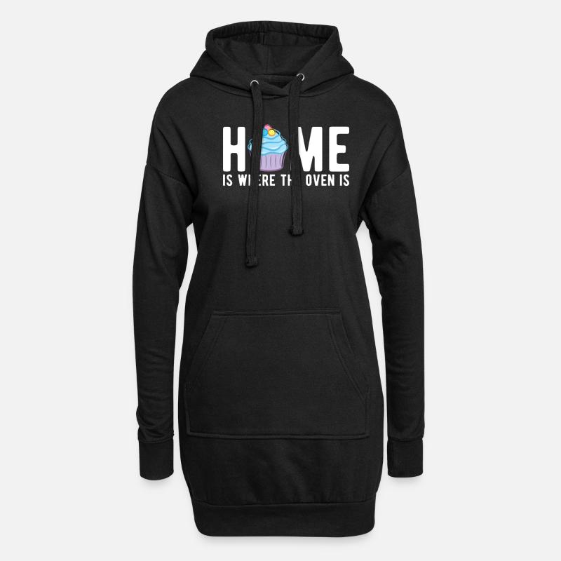 Bäcker Backen Konditor - Hoodie-Kleid - Schwarz