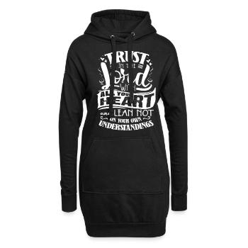 Bibelvers, Christlicher Gott, Gebetspsalm - Hoodie-Kleid - Schwarz - Vorne
