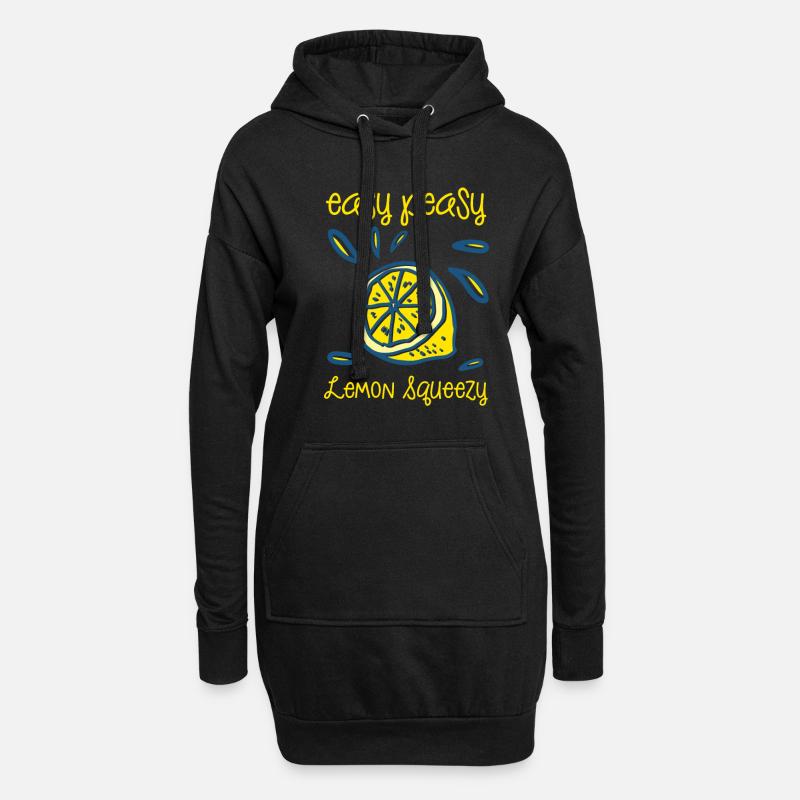 Easy Peasy Lemon Squeezy - Hoodie-Kleid - Schwarz