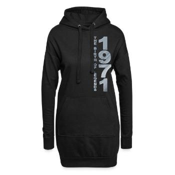 1971 Geburtstag Geschenk Geboren 1971 - Hoodie-Kleid - Schwarz - Vorne