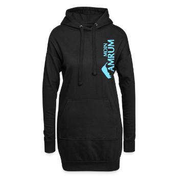 Amrum Moin Spruch - Hoodie-Kleid - Schwarz - Vorne