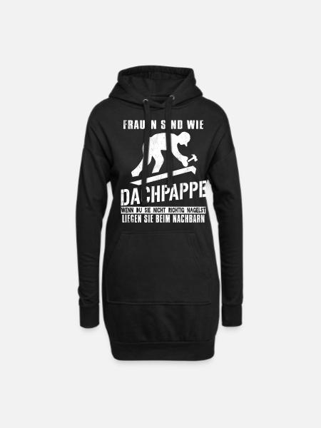 Dachdecker Dachdecken Dachspengler Dach Geschenk - Hoodie-Kleid - Schwarz