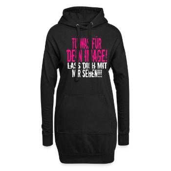 Tu Was Für Dein Image - Witziger Spruch Sarkasmus - Hoodie-Kleid - Schwarz - Vorne