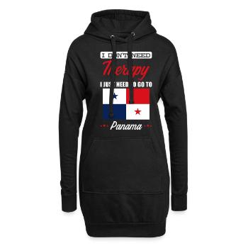 Panama - Sweat-shirt à capuche long Femme - noir - Devant