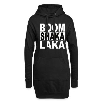Boom Shaka Laka - Funny Sayings Funny Sayings - Hoodie Dress - black - Front