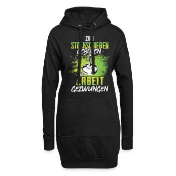 Zum Stockschießen geboren Stockschütze Stocksport - Hoodie-Kleid - Schwarz - Vorne