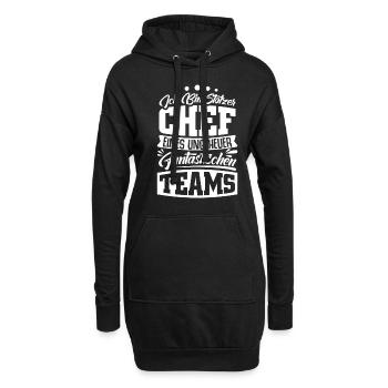 Stolzer Chef Chef Mann Abteilungsleiter Teamchef - Hoodie-Kleid - Schwarz - Vorne