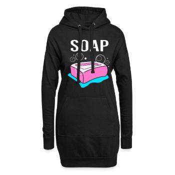 Seife - Hoodie-Kleid - Schwarz - Vorne