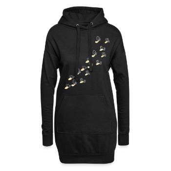 Abeilles Apiculteurs - Sweat-shirt à capuche long Femme - noir - Devant