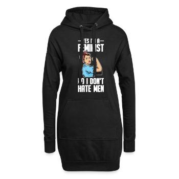 Feministin Emanzipation Feminist Feminismus - Hoodie-Kleid - Schwarz - Vorne
