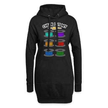 Check Out My Abs Funny 3D Printing Filament Protot - Hoodie-Kleid - Schwarz - Vorne