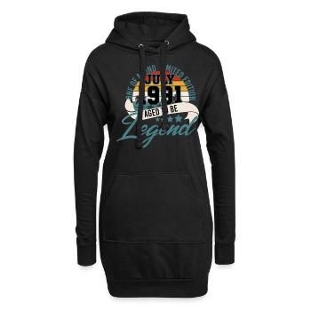 Vintage 30e anniversaire juillet 1991 - Sweat-shirt à capuche long Femme - noir - Devant