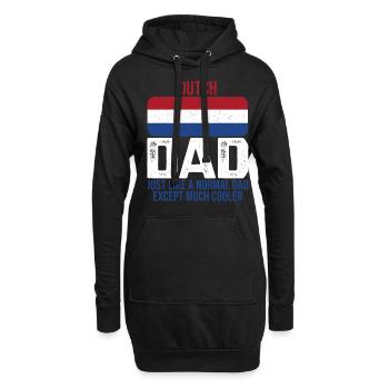 Dutch Dad Pays-Bas Conception du drapeau pour le - Sweat-shirt à capuche long Femme - noir - Devant