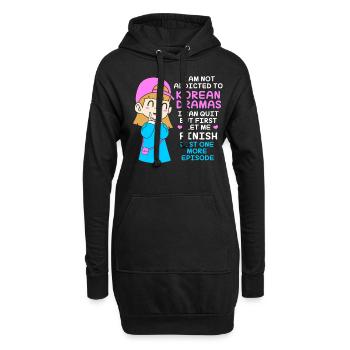 K-Pop Korea Pop Kdrama Kpop Corée Coréenne - Sweat-shirt à capuche long Femme - noir - Devant