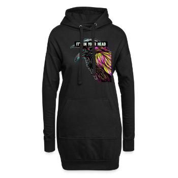 It's In Your Head Sad Rabe Vaporwave Black Krähe - Hoodie-Kleid - Schwarz - Vorne