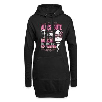 Alles Gute Papa wünscht dir dein bester Schwimmer - Hoodie-Kleid - Schwarz - Vorne