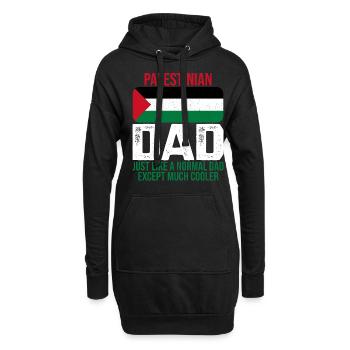 Palestinian Dad drapeau palestine pour la fête des pères - Sweat-shirt à capuche long Femme - noir - Devant