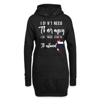 Thailand Urlaub Spruch Thailand - Hoodie-Kleid - Schwarz - Vorne