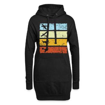 Modellflug Modellflieger retro vintage Modellflug - Hoodie-Kleid - Schwarz - Vorne