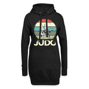 Judo Vintage Japanische Kampfsportart Geschenk - Hoodie-Kleid - Schwarz - Vorne