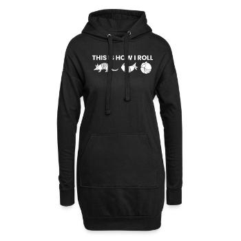 This Is How I Roll Gürteltier Geschenk - Hoodie-Kleid - Schwarz - Vorne