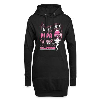 Alles Gute Papa wünscht dir dein bester Schwimmer - Hoodie-Kleid - Schwarz - Vorne