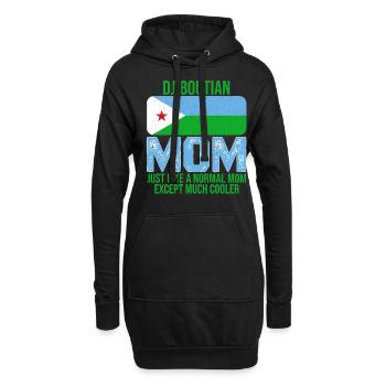 Djiboutian Mom Dschibuti-Flagge zum Muttertag - Hoodie-Kleid - Schwarz - Vorne