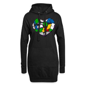 Lire - Livre - Livres - Sweat-shirt à capuche long Femme - noir - Devant