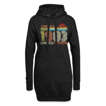 Juillet 1983 Anniversaire - Sweat-shirt à capuche long Femme - noir - Devant