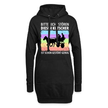 Kutscher Kutsche Pferdekutscher Kutschieren - Hoodie-Kleid - Schwarz - Vorne