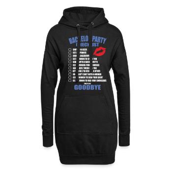 Junggesellenabschied Checkliste - Hoodie-Kleid - Schwarz - Vorne
