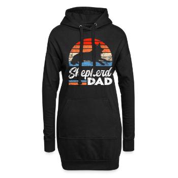 Berger papa Berger allemand - Sweat-shirt à capuche long Femme - noir - Devant