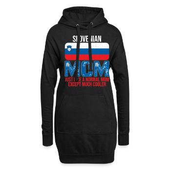 Slovenian Mom Slovénie Drapeau fête des mères - Sweat-shirt à capuche long Femme - noir - Devant