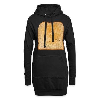Grille-pain de petit-déjeuner de pain de pain grillé drôle - Sweat-shirt à capuche long Femme - noir - Devant