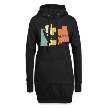 Rétro Wakeboard Wakeboard Wakeboard rétro Wakeboard Wakeboard - Sweat-shirt à capuche long Femme - noir - Devant