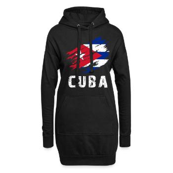 Havanna Cuba Flagge Kuba - Hoodie-Kleid - Schwarz - Vorne